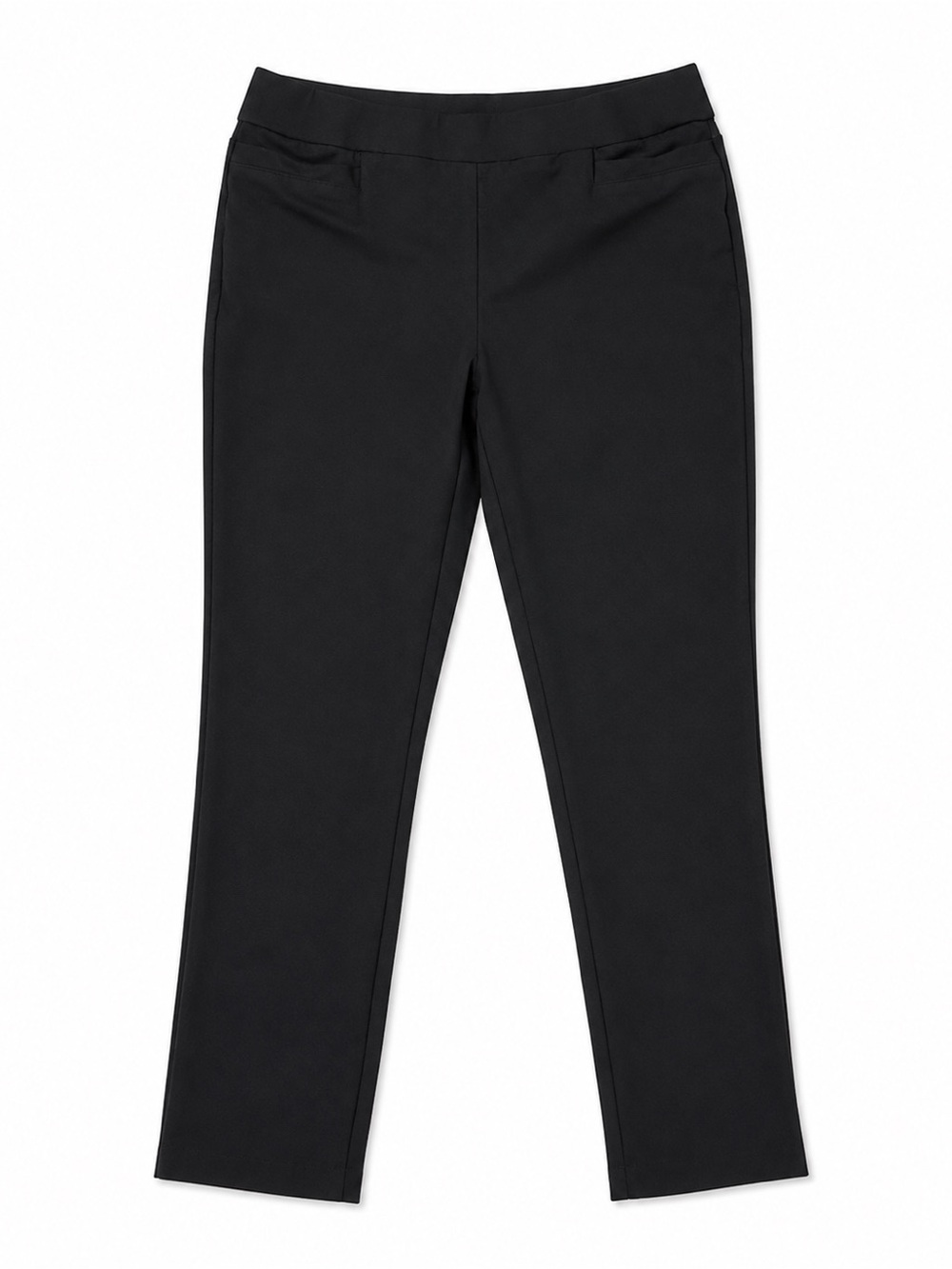 Kim Rogers Black Stretch Ankle Pants Size 14 Career Business Casual Cropped